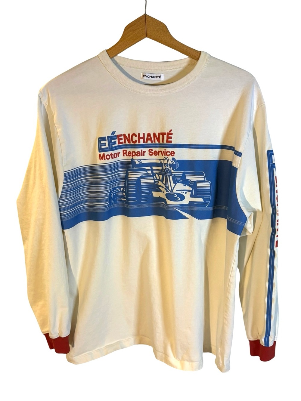 ENCHANTE Long Sleeve Moto T-Shirt in Sz L - Picture 4 of 7